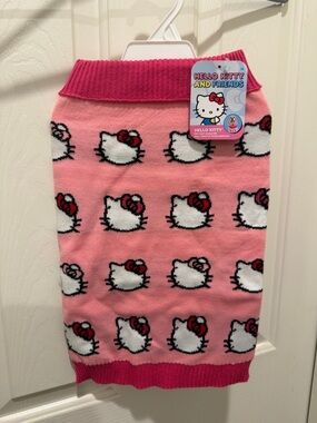 Hello Kitty Pink Patterned Knit Kids Skirt